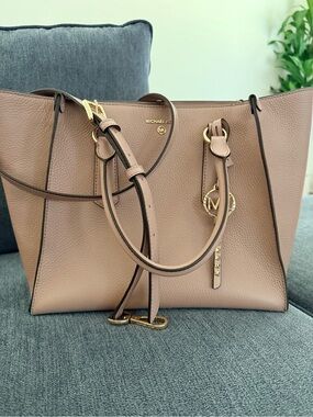Michael Kors Pebbled Leather Tote in Blush